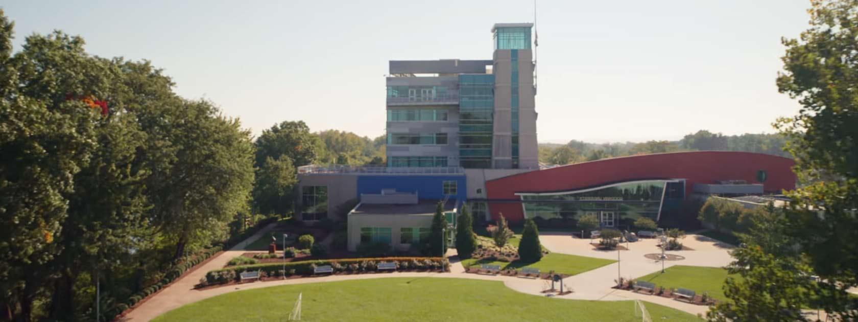 aerial view of Goodwin’s campus